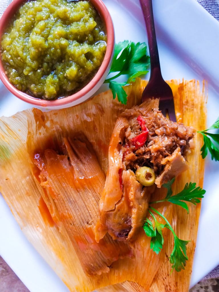 Fresh hand-made Tamales -  Puerco Roja